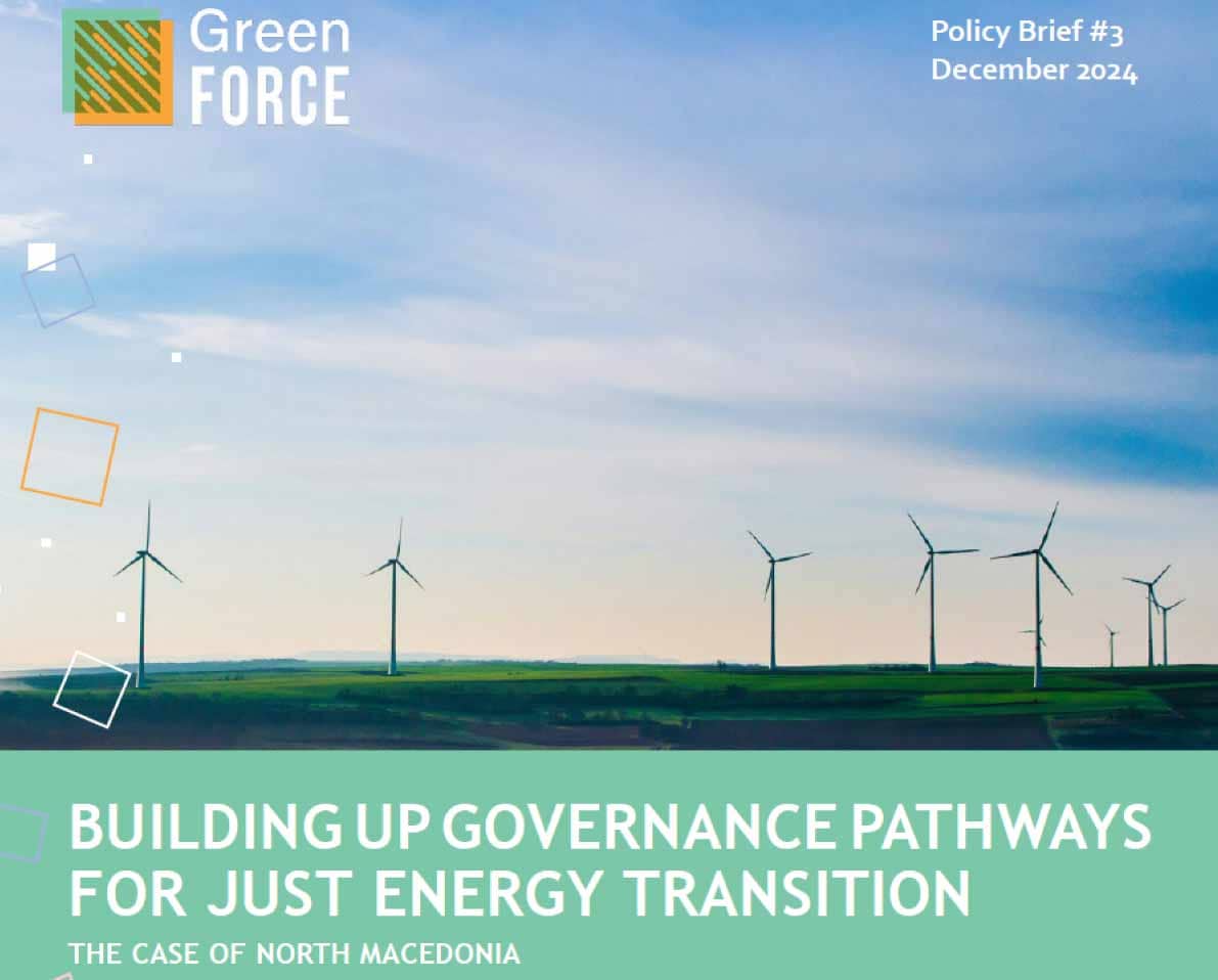 Building up Governance Pathways for Just Energy Transition: The case of North Macedonia – Policy Brief